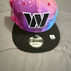 NFL Snapback Hat - Pink and Blue Tie-Dye - Washington Commanders - NEW